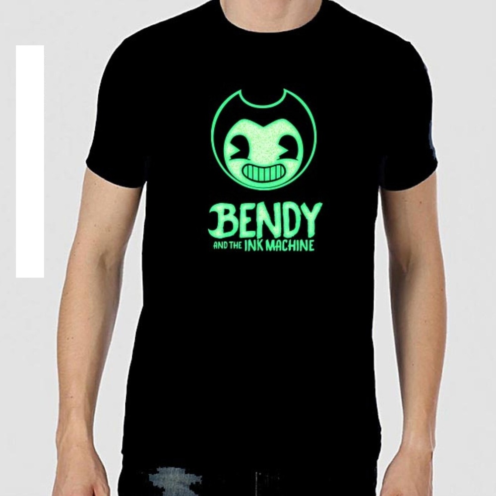 Bendy And The Ink Machine Glow In Dark Horror Game TShirt - Picture 1 of 4